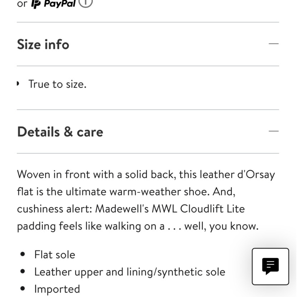 “Madewell” the “Nelda” leather d’orsay flat; in the color pale oyster; size 8 - Picture 16 of 16